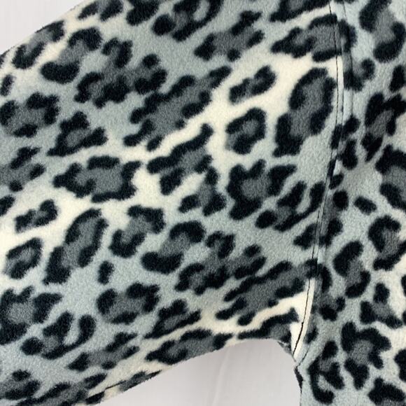 NWT Abound Nordstrom Rack Gray Leopard Cropped Fleece Top Drawstring Medium - Picture 5 of 10